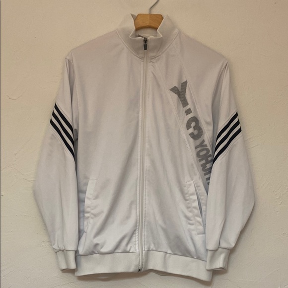 Y3 Yohjiyamamoto White Zippered Jacket Size XL